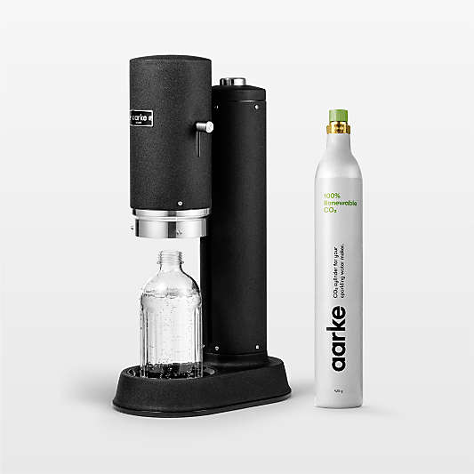 Aarke Carbonator Pro Matte Black Sparkling Water Maker with CO2 Canister