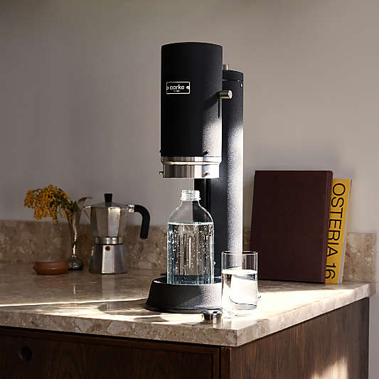 Aarke Carbonator Pro Matte Black Sparkling Water Maker with Glass Bottle