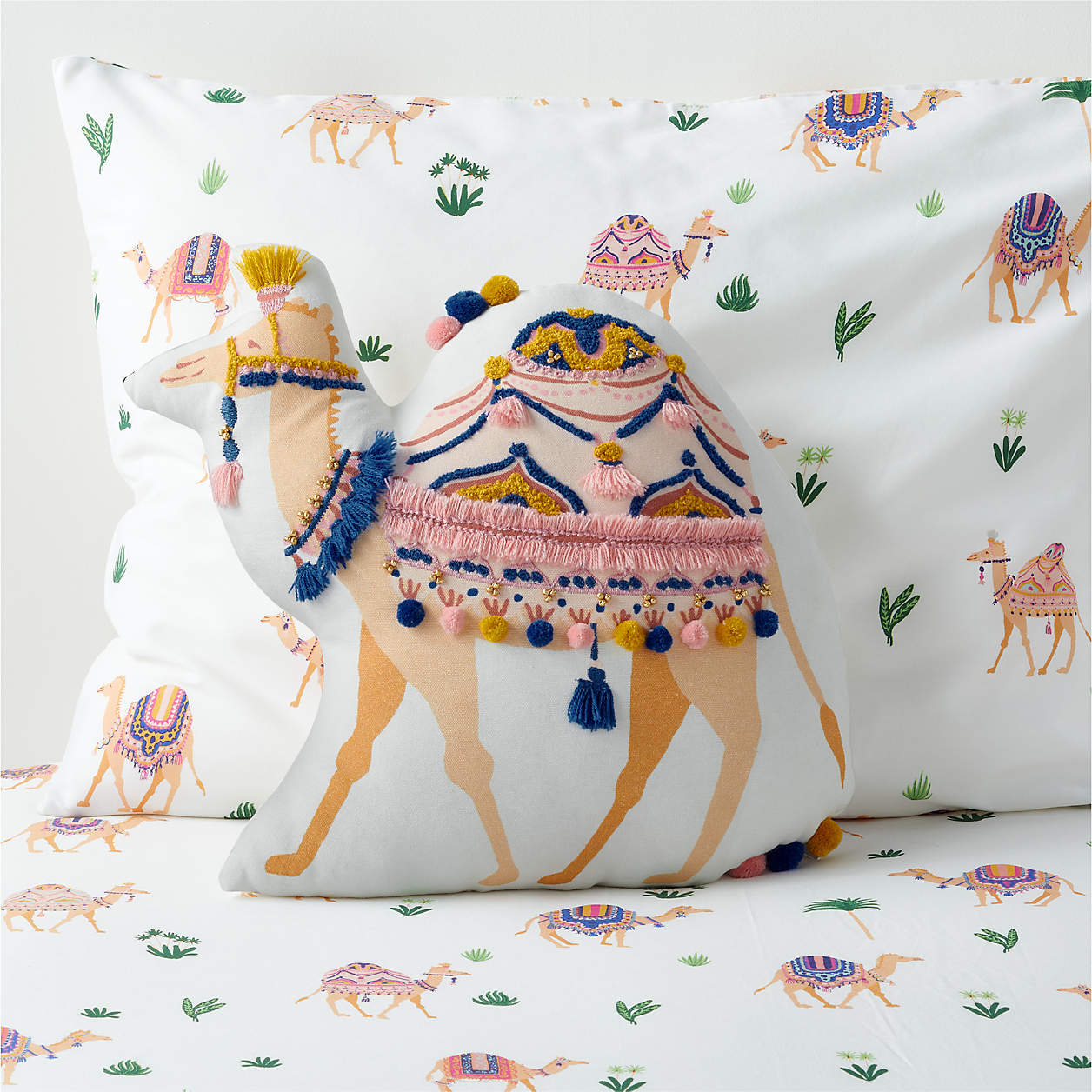 Aashi Embroidered Camel Kids Throw Pillow by John Robshaw + Reviews