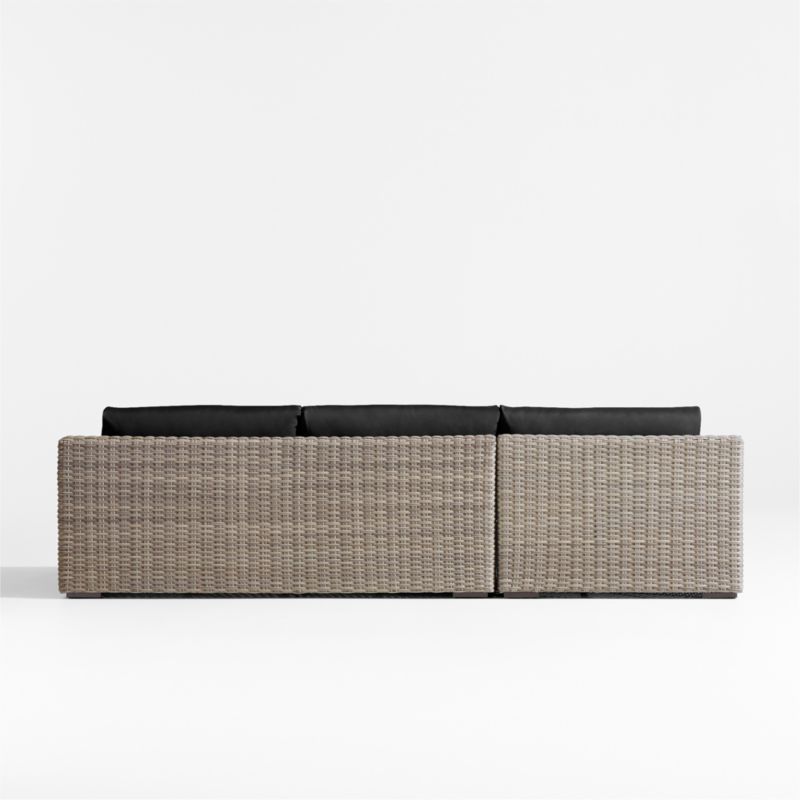 Abaco Resin Wicker 2-Piece Left-Arm Chaise Outdoor Sectional Sofa with Canvas Black Sunbrella ® Cushions - image 8 of 8