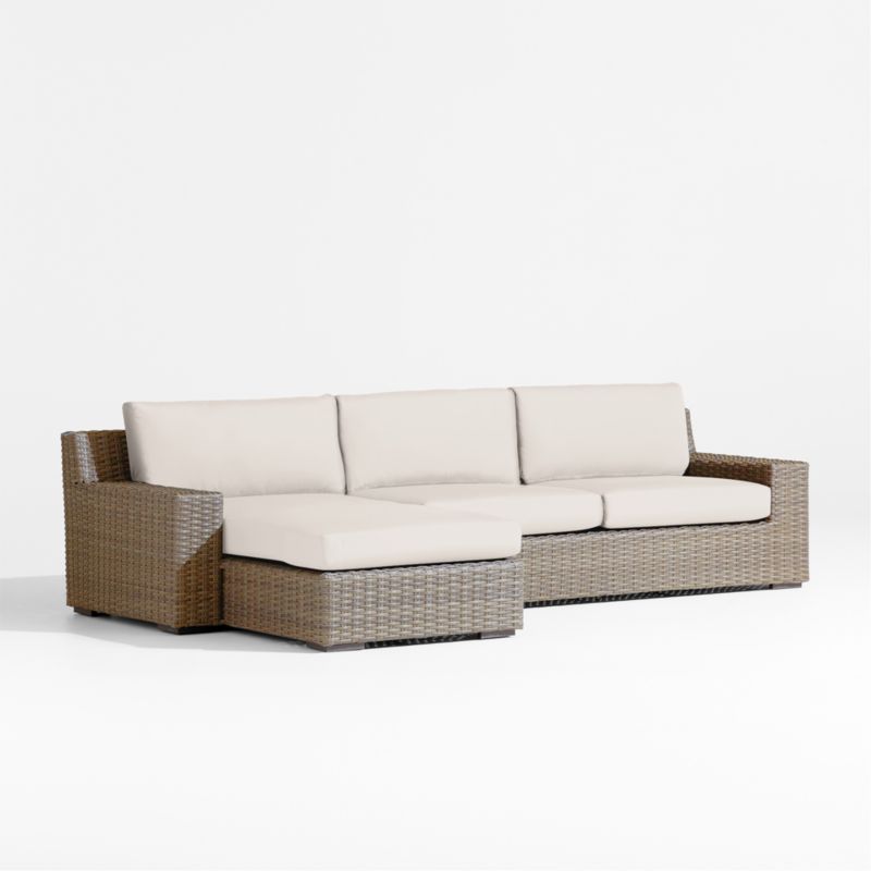 Abaco Resin Wicker 2-Piece Left-Arm Chaise Outdoor Sectional Sofa with Canvas Canvas Sunbrella ® Cushions - image 6 of 8
