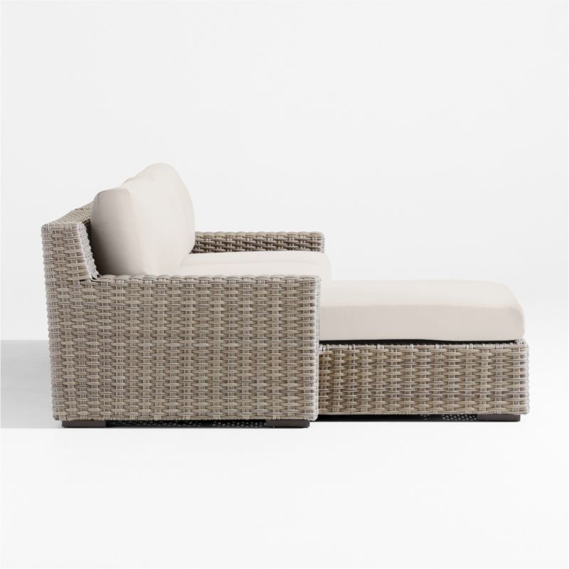 Abaco Resin Wicker 2-Piece Left-Arm Chaise Outdoor Sectional Sofa with Canvas Canvas Sunbrella ® Cushions - image 7 of 8