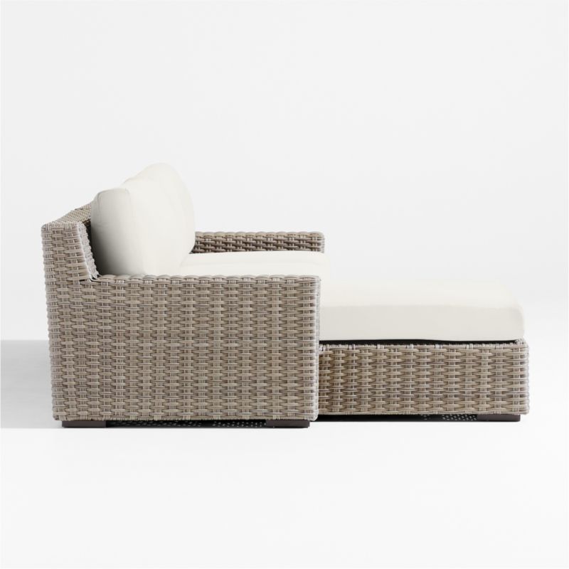Abaco Resin Wicker 2-Piece Left-Arm Chaise Outdoor Sectional Sofa with Canvas Natural Sunbrella ® Cushions - image 7 of 9