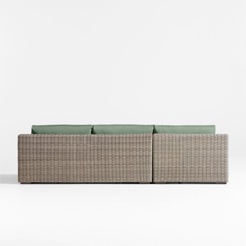 Abaco Resin Wicker 2-Piece Left-Arm Chaise Outdoor Sectional Sofa with Canvas Spa Sunbrella ® Cushions - image 8 of 8