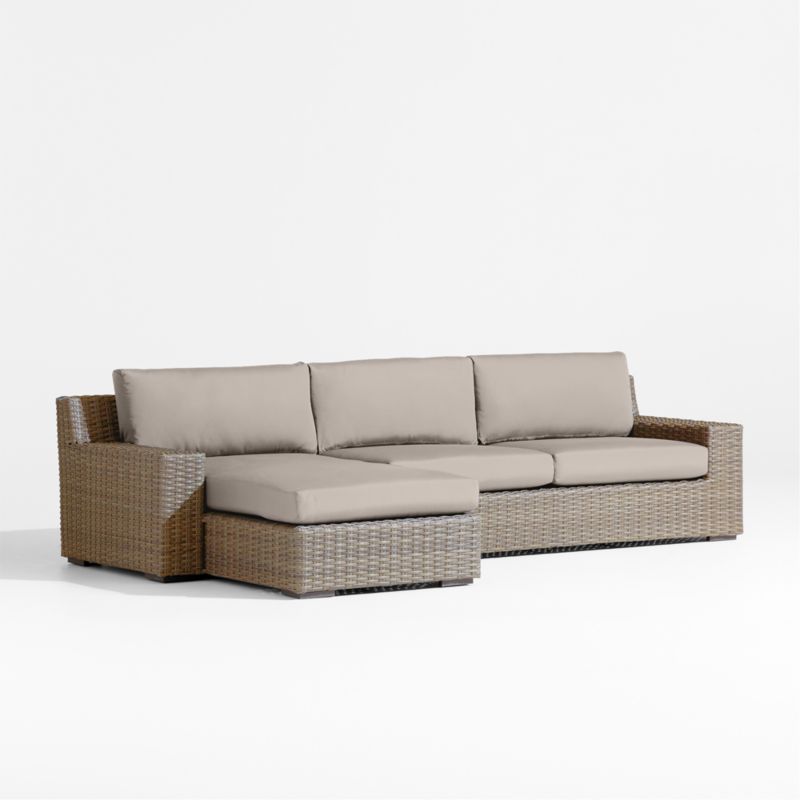 Abaco Resin Wicker 2-Piece Left-Arm Chaise Outdoor Sectional Sofa with Cast Ash Sunbrella ® Cushions - image 6 of 8