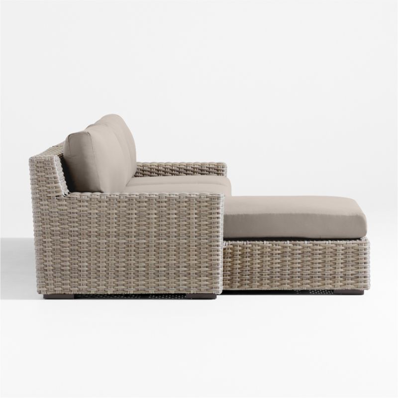 Abaco Resin Wicker 2-Piece Left-Arm Chaise Outdoor Sectional Sofa with Cast Ash Sunbrella ® Cushions - image 7 of 8