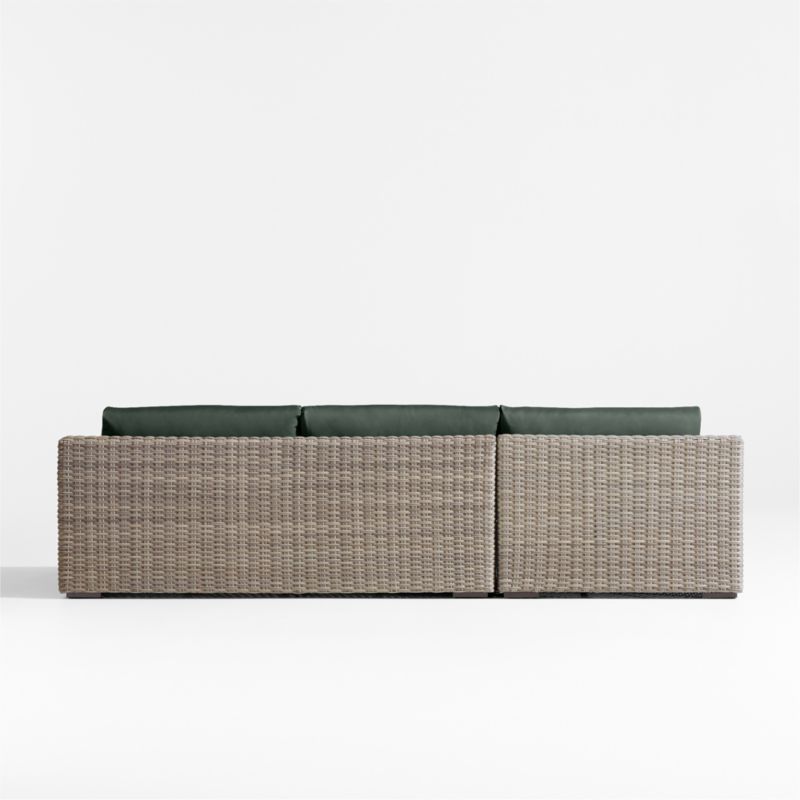 Abaco Resin Wicker 2-Piece Left-Arm Chaise Outdoor Sectional Sofa with Cast Ivy Sunbrella ® Cushions - image 8 of 8