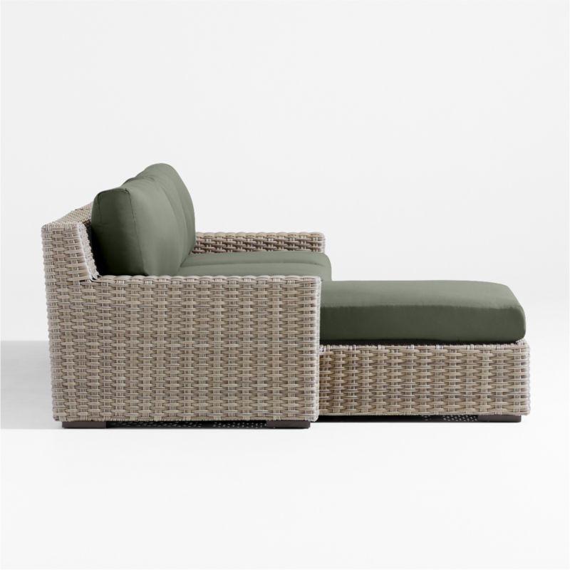 Abaco Resin Wicker 2-Piece Left-Arm Chaise Outdoor Sectional Sofa with Cast Sage Sunbrella ® Cushions - image 7 of 8