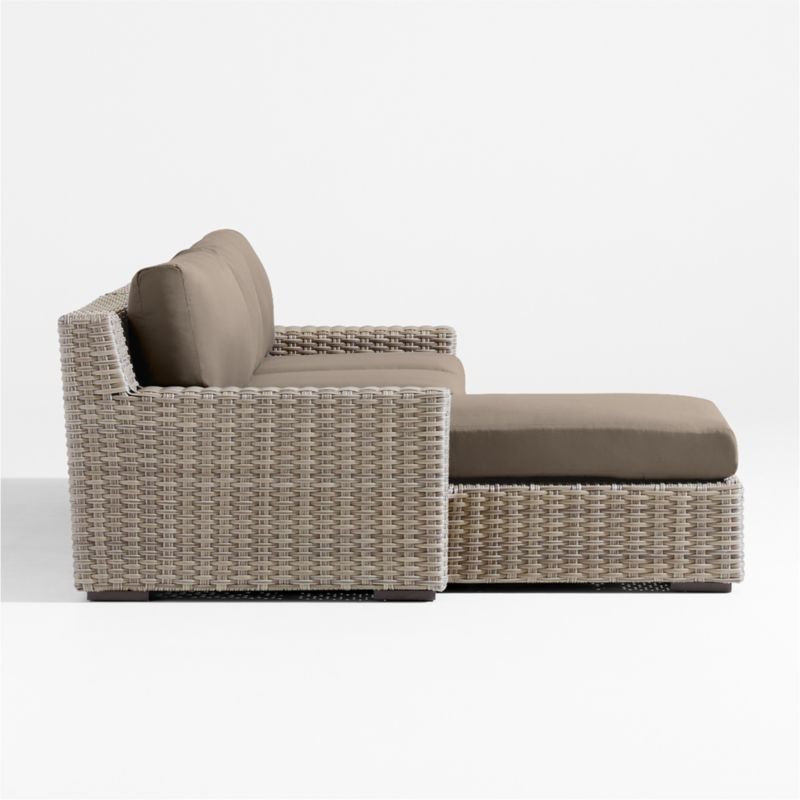 Abaco Resin Wicker 2-Piece Left-Arm Chaise Outdoor Sectional Sofa with Cast Shale Sunbrella ® Cushions - image 8 of 9