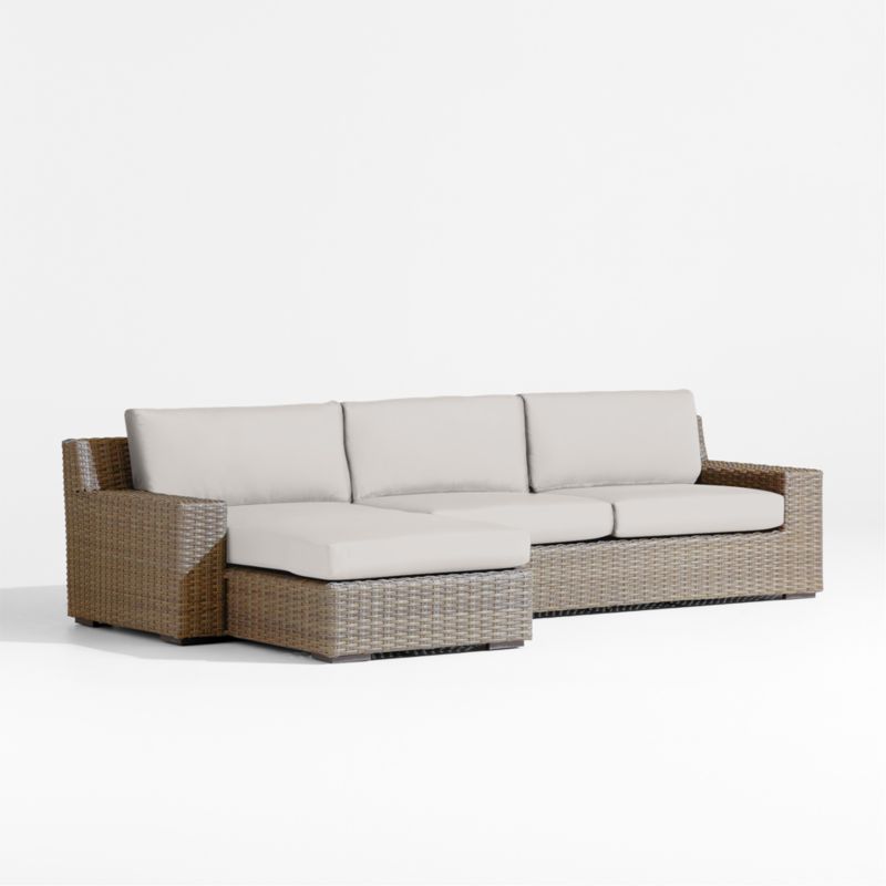 Abaco Resin Wicker 2-Piece Left-Arm Chaise Outdoor Sectional Sofa with Cast Silver Sunbrella ® Cushions - image 6 of 8