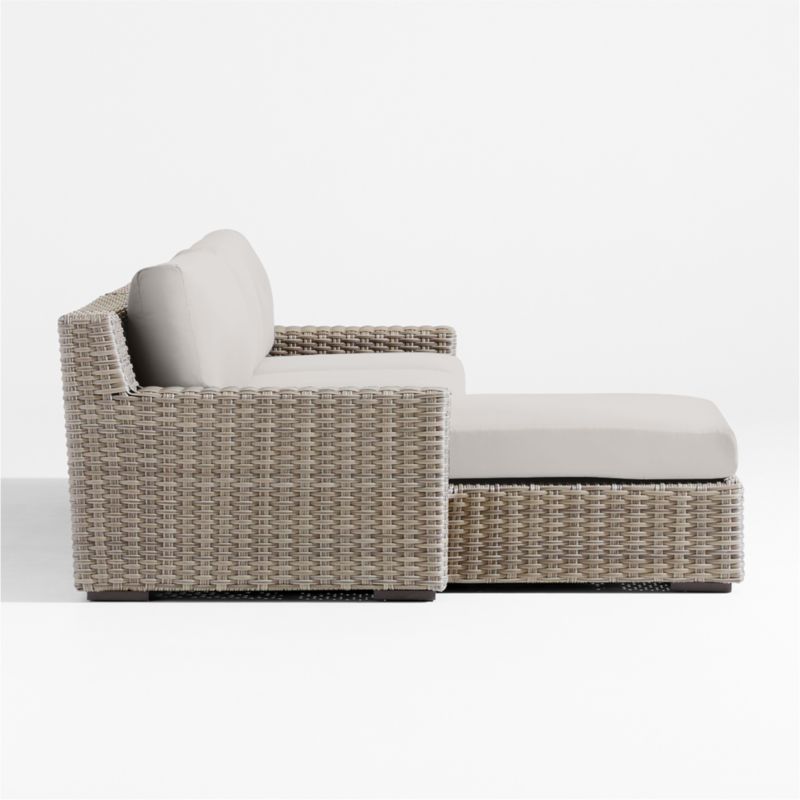 Abaco Resin Wicker 2-Piece Left-Arm Chaise Outdoor Sectional Sofa with Cast Silver Sunbrella ® Cushions - image 7 of 8