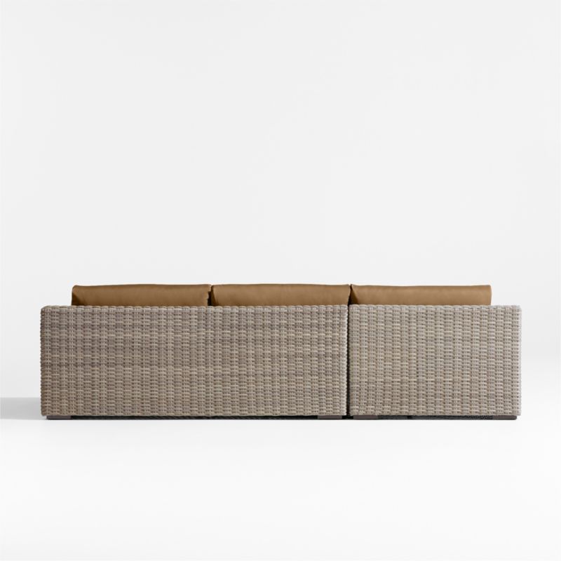 Abaco Resin Wicker 2-Piece Left-Arm Chaise Outdoor Sectional Sofa with Cast Teak Sunbrella ® Cushions - image 10 of 10