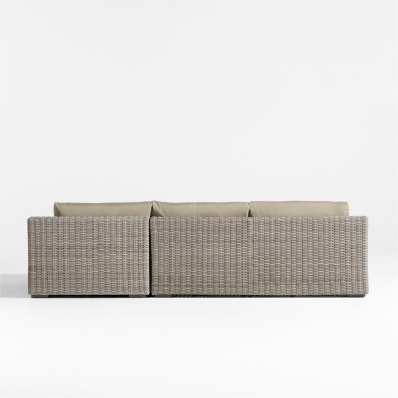 Abaco Resin Wicker 2-Piece Right-Arm Chaise Outdoor Sectional Sofa with Canvas Flax Sunbrella ® Cushions - image 9 of 9