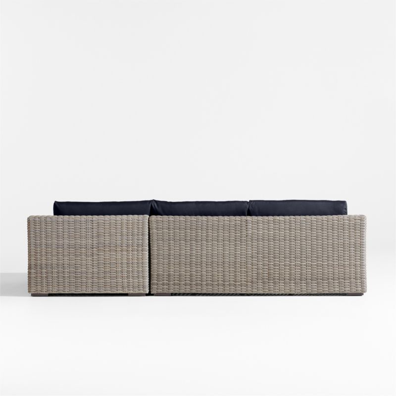 Abaco Resin Wicker 2-Piece Right-Arm Chaise Outdoor Sectional Sofa with Canvas Navy Sunbrella ® Cushions - image 9 of 9