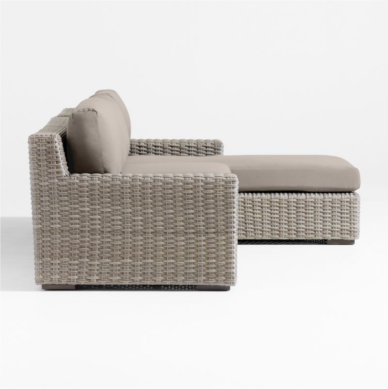 Abaco Resin Wicker 2-Piece Right-Arm Chaise Outdoor Sectional Sofa with Cast Ash Sunbrella ® Cushions - image 8 of 9