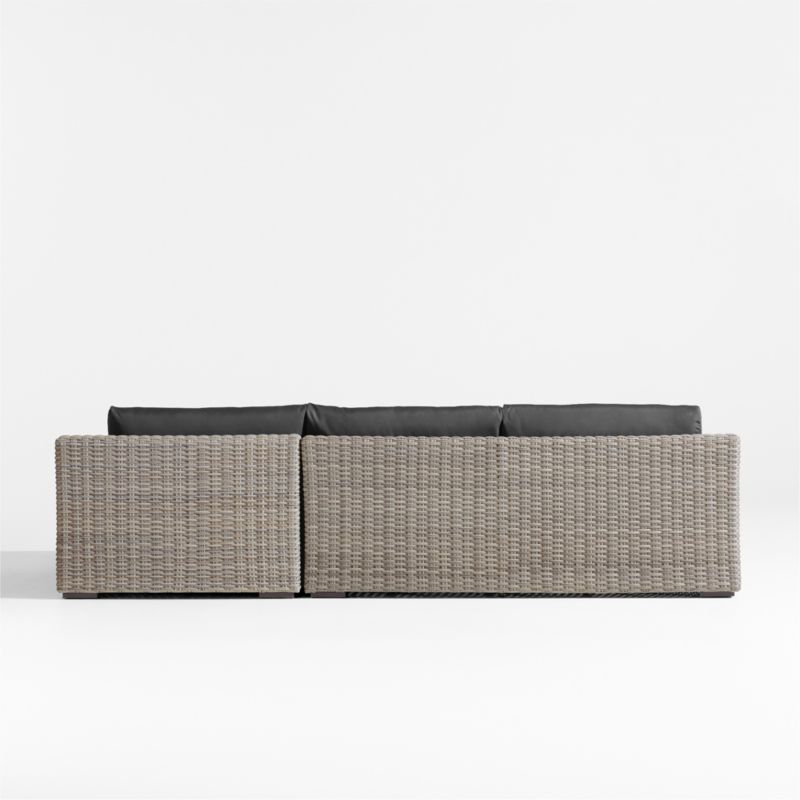 Abaco Resin Wicker 2-Piece Right-Arm Chaise Outdoor Sectional Sofa with Cast Charcoal Sunbrella ® Cushions - image 9 of 9