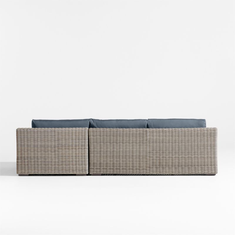 Abaco Resin Wicker 2-Piece Right-Arm Chaise Outdoor Sectional Sofa with Cast Harbor Sunbrella ® Cushions - image 9 of 9