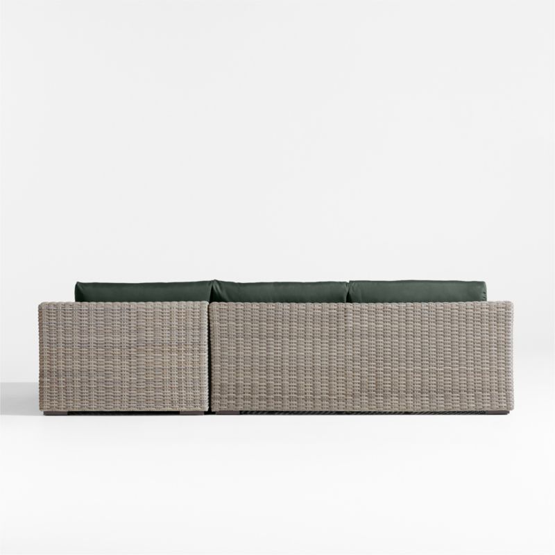 Abaco Resin Wicker 2-Piece Right-Arm Chaise Outdoor Sectional Sofa with Cast Ivy Sunbrella ® Cushions - image 9 of 9