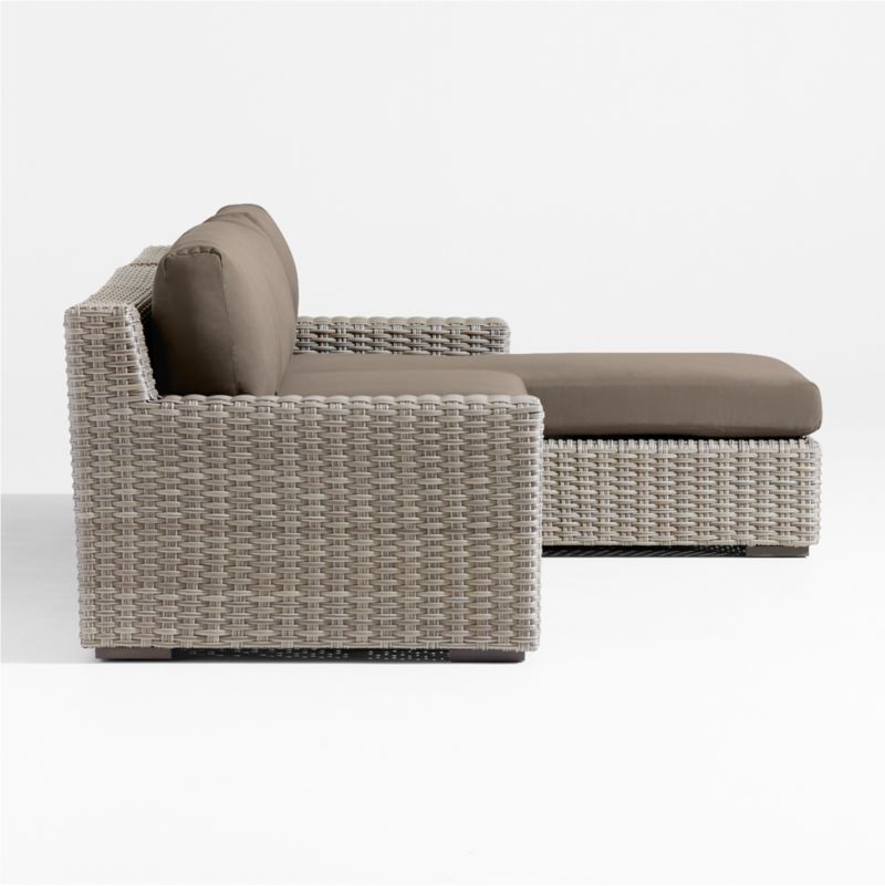 Abaco Resin Wicker 2-Piece Right-Arm Chaise Outdoor Sectional Sofa with Cast Shale Sunbrella ® Cushions - image 8 of 9