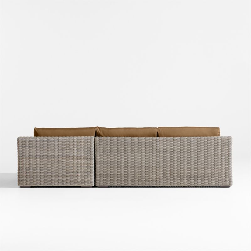 Abaco Resin Wicker 2-Piece Right-Arm Chaise Outdoor Sectional Sofa with Cast Teak Sunbrella ® Cushions - image 9 of 9