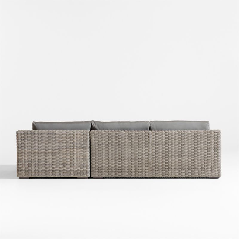 Abaco Resin Wicker 2-Piece Right-Arm Chaise Outdoor Sectional Sofa with Graphite Sunbrella ® Cushions - image 5 of 6