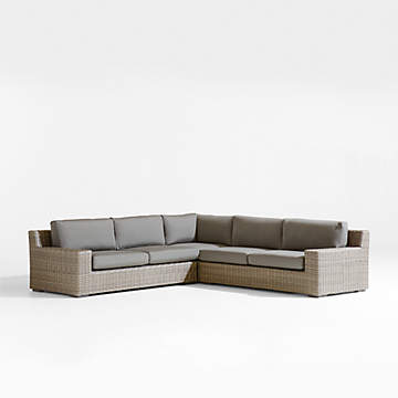 Walker Graphite Sunbrella ® Outdoor Sofa Cushions, Set of 4
