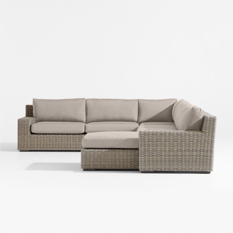 Abaco Resin Wicker 5-Piece Right-Arm Chaise Outdoor Sectional Sofa with Cast Ash Sunbrella ® Cushions - image 7 of 8