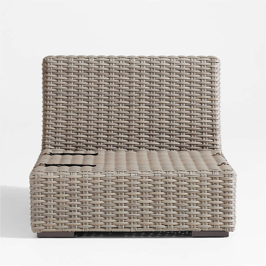 Abaco Resin Wicker Armless Outdoor Chair (Open Larger View)