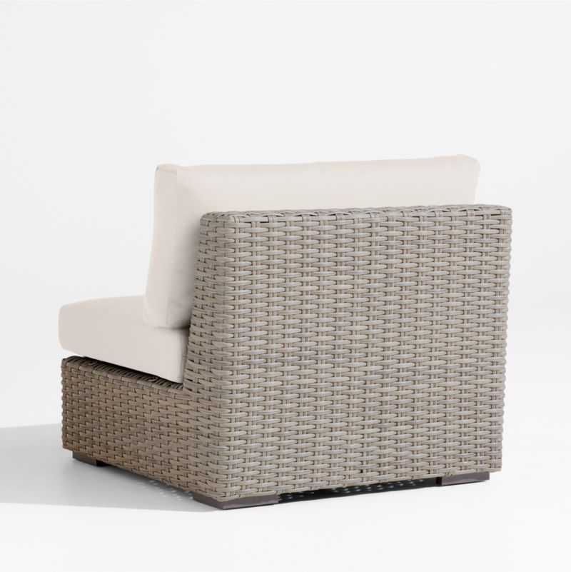 Abaco Resin Wicker Outdoor Armless Chair with Canvas Canvas Sunbrella ® Cushions - image 4 of 6