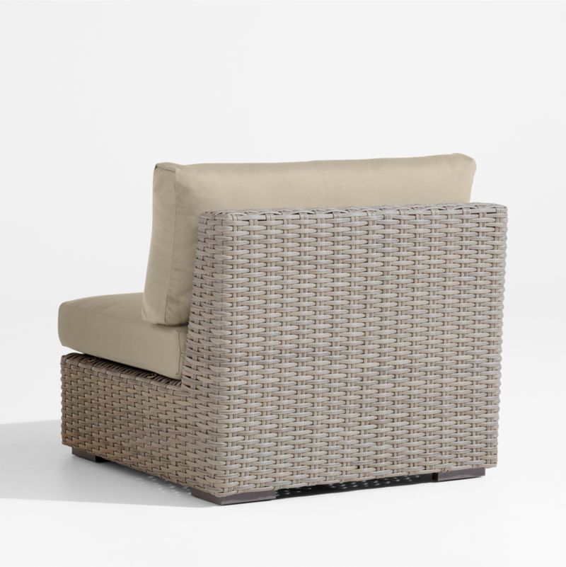 Abaco Resin Wicker Outdoor Armless Chair with Canvas Flax Sunbrella ® Cushions - image 4 of 6