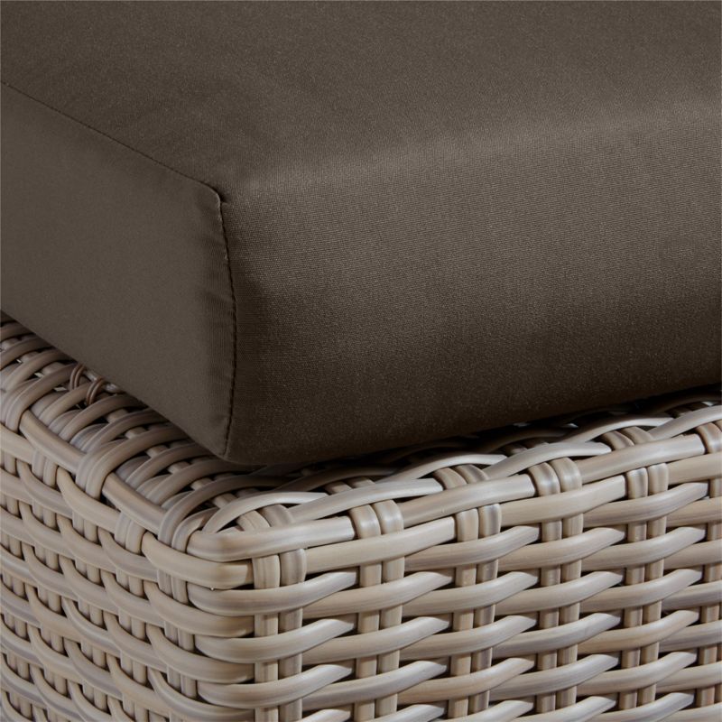 Abaco Resin Wicker Outdoor Armless Chair with Canvas Java Sunbrella ® Cushions - image 5 of 6