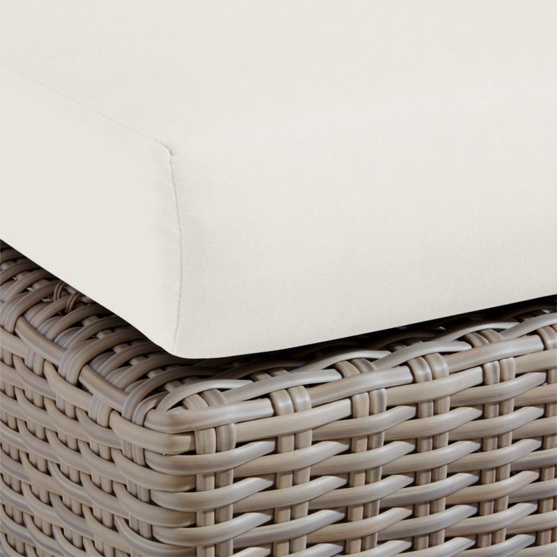 Abaco Resin Wicker Outdoor Armless Chair with Canvas Natural Sunbrella ® Cushion - image 4 of 6