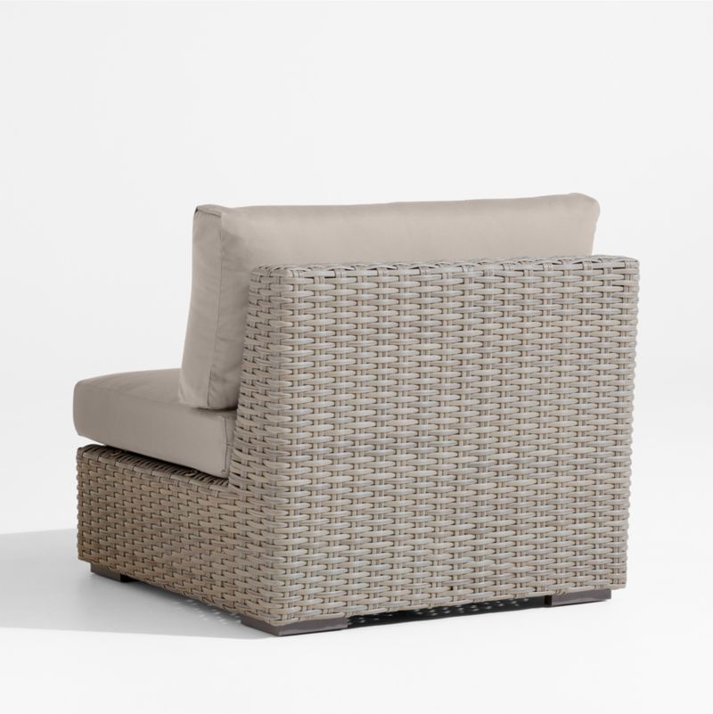 Abaco Resin Wicker Outdoor Armless Chair with Cast Ash Sunbrella ® Cushions - image 4 of 6