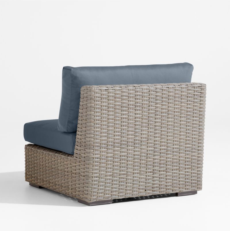 Abaco Resin Wicker Outdoor Armless Chair with Cast Harbor Sunbrella ® Cushions - image 4 of 6