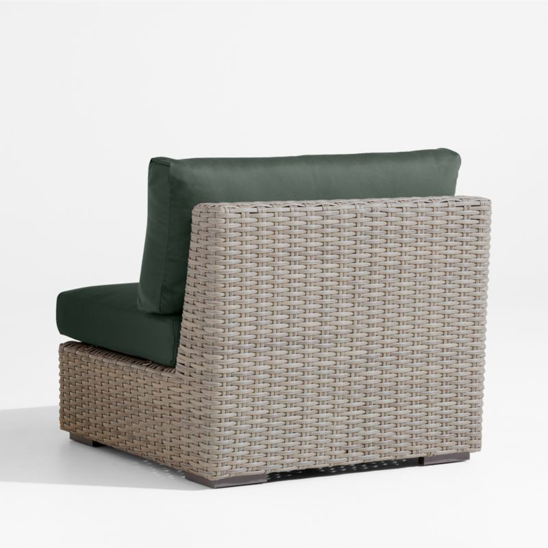 Abaco Resin Wicker Outdoor Armless Chair with Cast Ivy Sunbrella ® Cushions - image 4 of 6