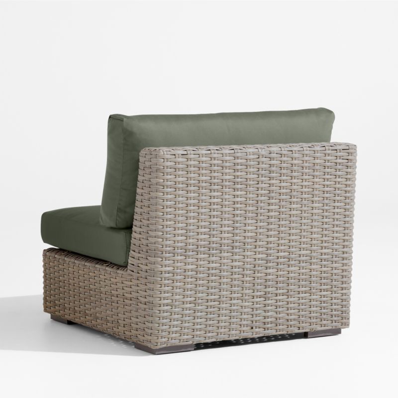 Abaco Resin Wicker Outdoor Armless Chair with Cast Sage Sunbrella ® Cushions - image 4 of 6