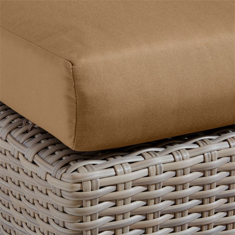 Abaco Resin Wicker Outdoor Armless Chair with Cast Teak Sunbrella ® Cushions - image 5 of 6