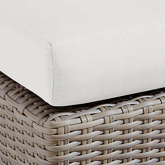 Abaco Resin Wicker Outdoor Corner Chair with Natural Sunbrella ® Cushions