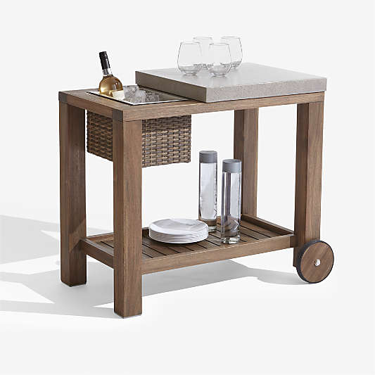 Abaco Outdoor Bar Cart