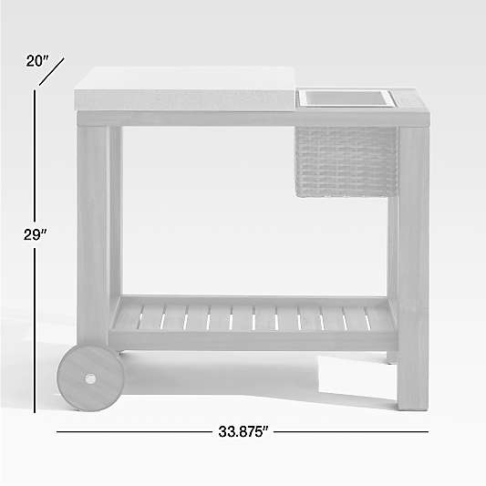 Abaco Outdoor Bar Cart