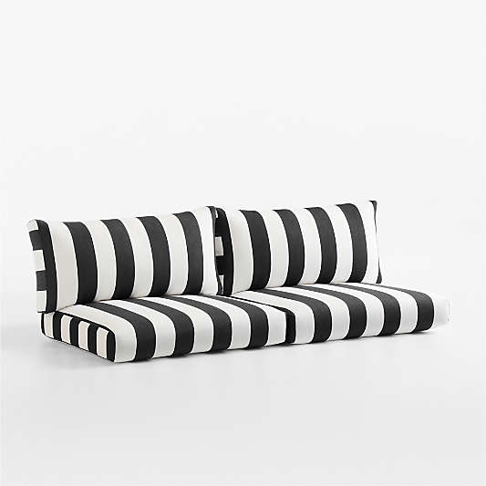 Replacement Abaco Cabana Black and White Cabana Stripe ® Outdoor Sofa Cushions