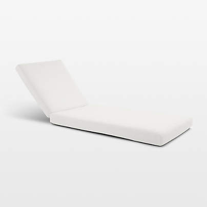 Replacement Abaco Canvas White Sunbrella ® Sun Lounger Cushion