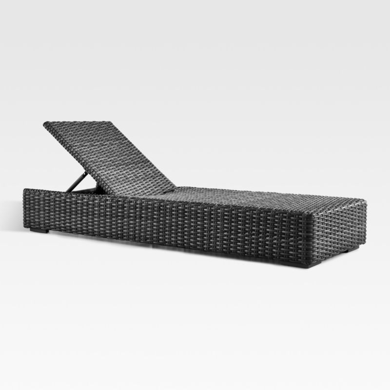 Abaco Resin Wicker Charcoal Grey Outdoor Chaise Lounge