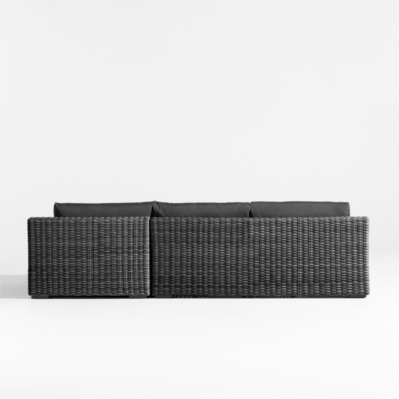 Abaco Resin Wicker Charcoal Grey 2-Piece Right-Arm Chaise Outdoor Sectional Sofa with Charcoal Sunbrella ® Cushions - image 6 of 7