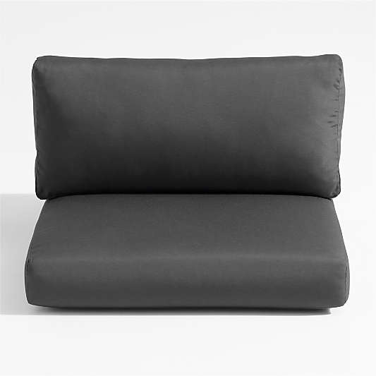 Abaco Charcoal Grey Sunbrella ® Outdoor Left/Right-Arm Chair Cushions