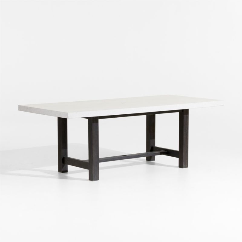 Abaco 84" Charcoal Grey Terrazzo and Concrete Outdoor Dining Table