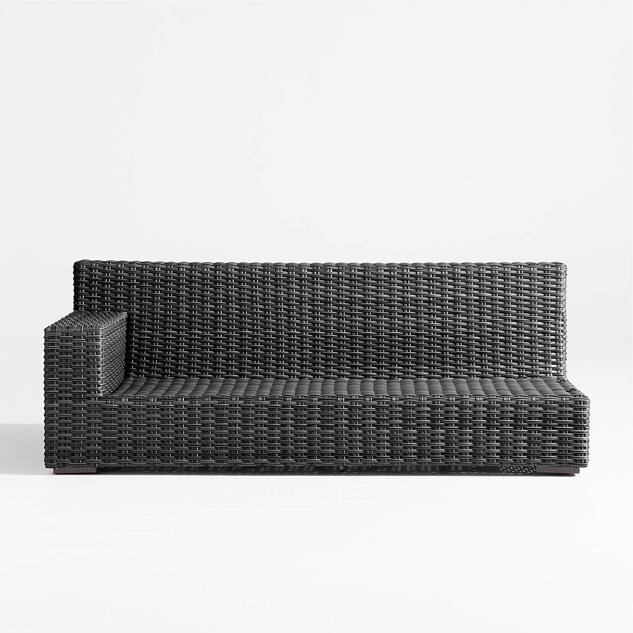 Abaco Resin Wicker Charcoal Grey LeftArm Outdoor Sofa + Reviews