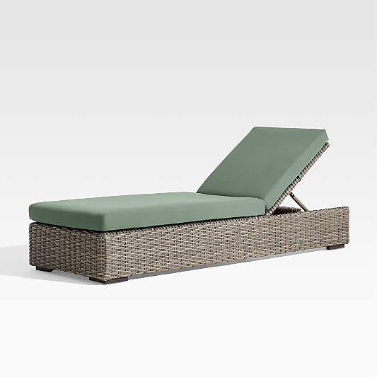 Abaco Resin Wicker Outdoor Sun Lounger with Canvas Spa Sunbrella ® Cushions