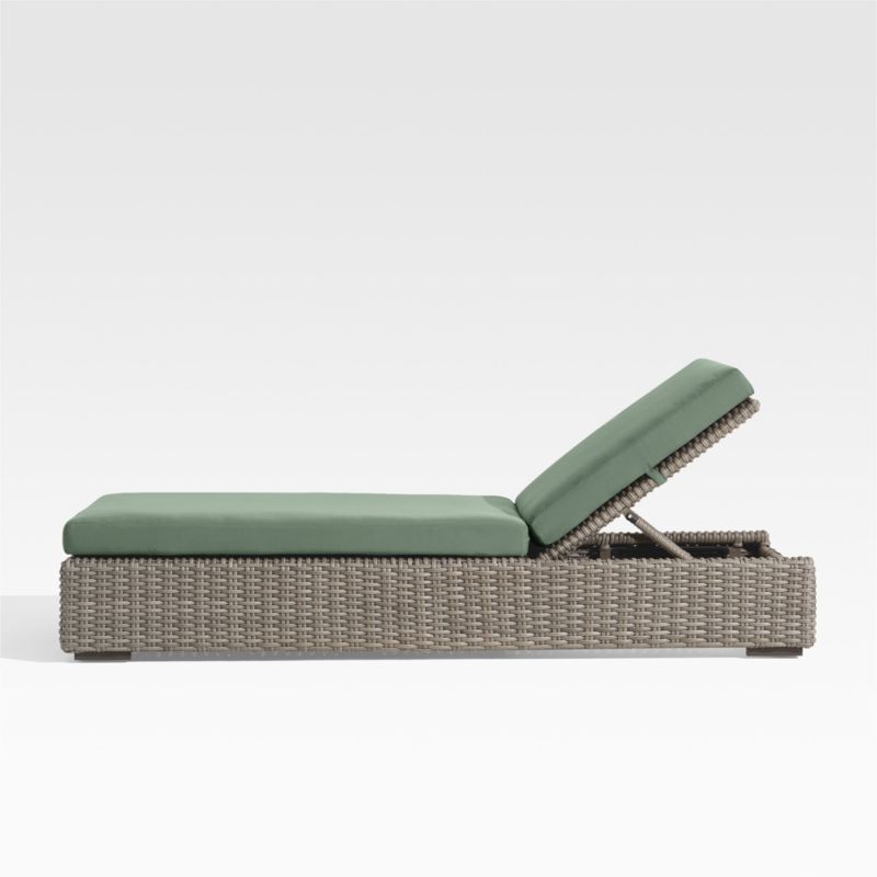 Abaco Resin Wicker Outdoor Sun Lounger with Canvas Spa Sunbrella ® Cushions