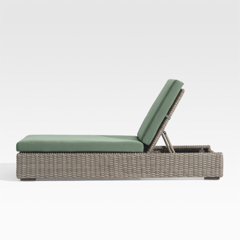 Abaco Resin Wicker Outdoor Sun Lounger with Canvas Spa Sunbrella ® Cushions